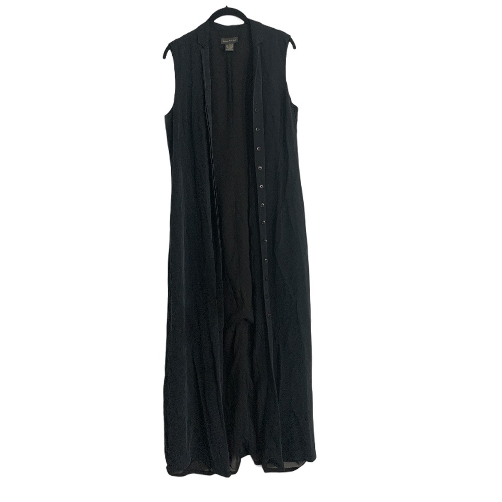 Banana Republic | Vintage Black Silk Button Dress